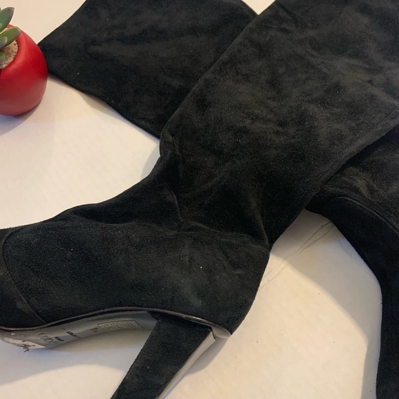 Jimmy choo heel boots women’s 36.5 shoes suede black - Picture 7 of 8